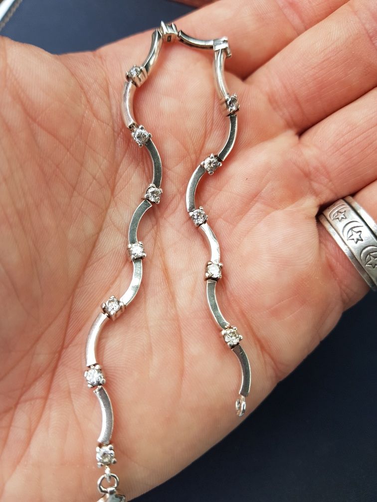 Superbă bratara argint 925,pietre swarovski,noua deosebita,stralucitoa