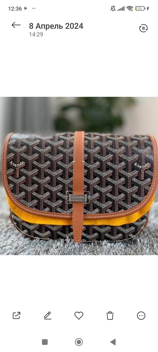 Новая сумка с пыльником унисекс Goyard Belvedere