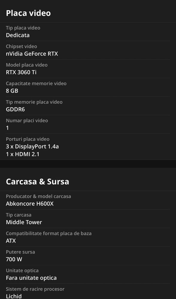 Sistem Gaming AMD Ryzen9 5900 + Pachet Complet cu Monitor, tastatura