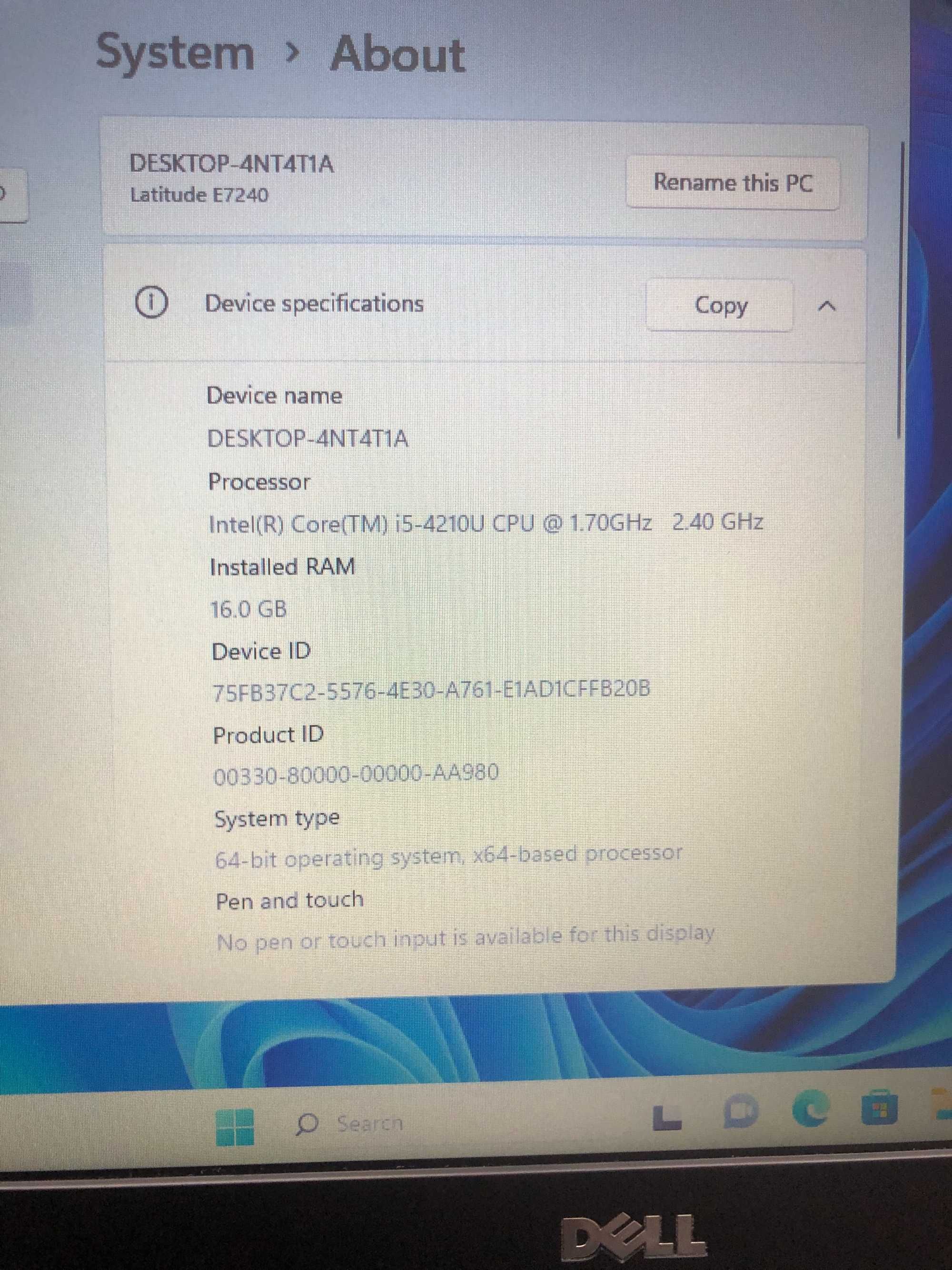 ПРОМО!Dell Latitude E7240 Intel Core i5/8 GB DDR3/256GB mSATA SSD