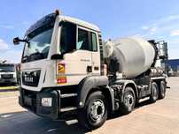 Autobetonieră MAN TGS 32.400 8x4 Mixer STETTER 9mc E6 2017 finanțabilă