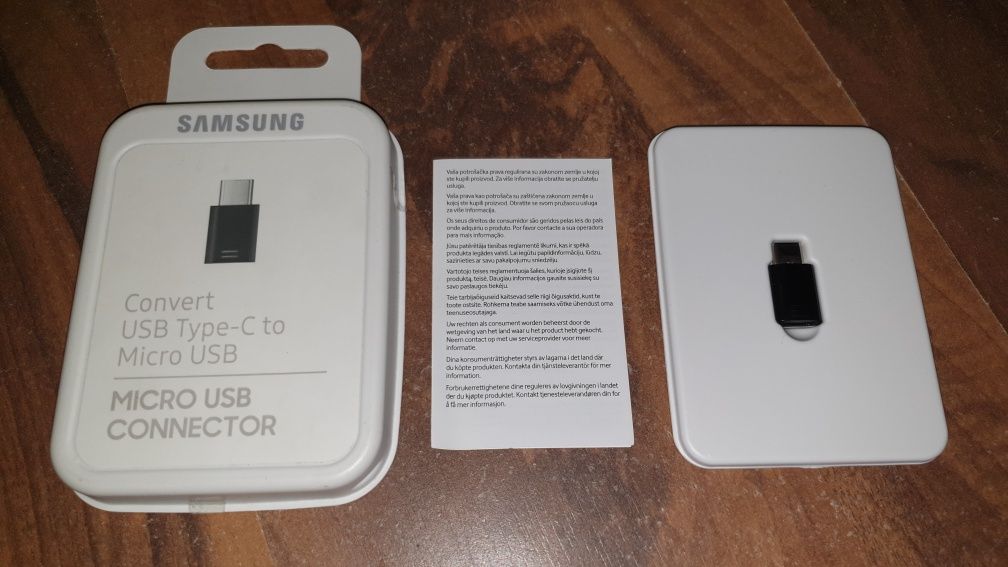 Adaptor microUSB-USB C nou original Samsung S8,S9,S10,Note8/9 etc.