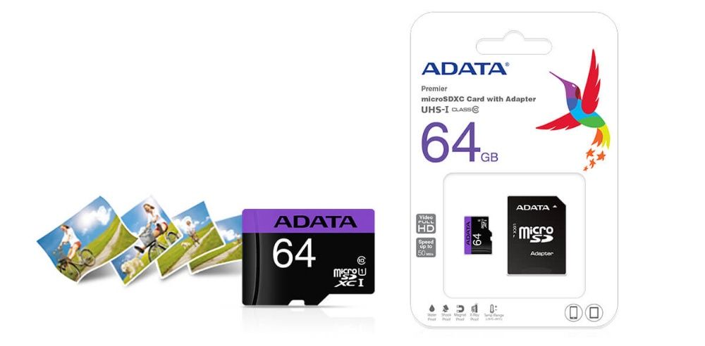 Card de memorie Adata microSDHC AUSDX64GUICL10-RA1, 64GB, Clasa 10