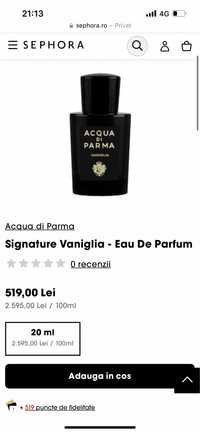 Apa de parfum Acqua di Parma Vagnilia 180 ml original