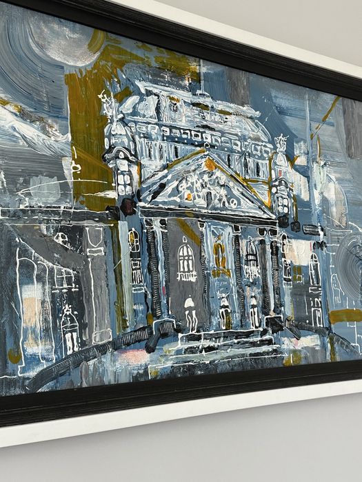 Картина на Народния Театър масло