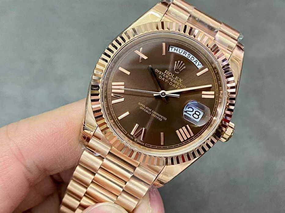 Rolex Day-date 40mm шоколад / роз