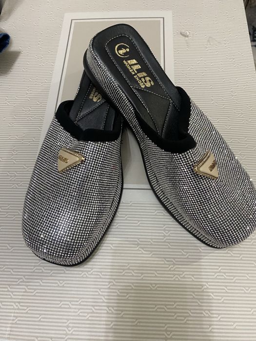 женская обувь тапки со стразами