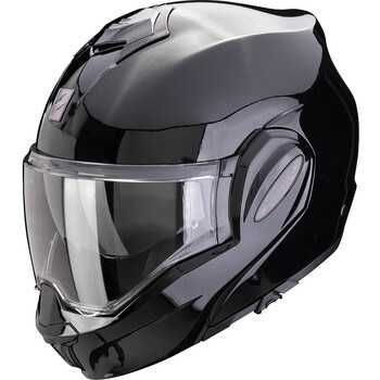 Отваряема мото каска Scorpion EXO-TECH EVO Glos Noir,M 57-58,очила NEW