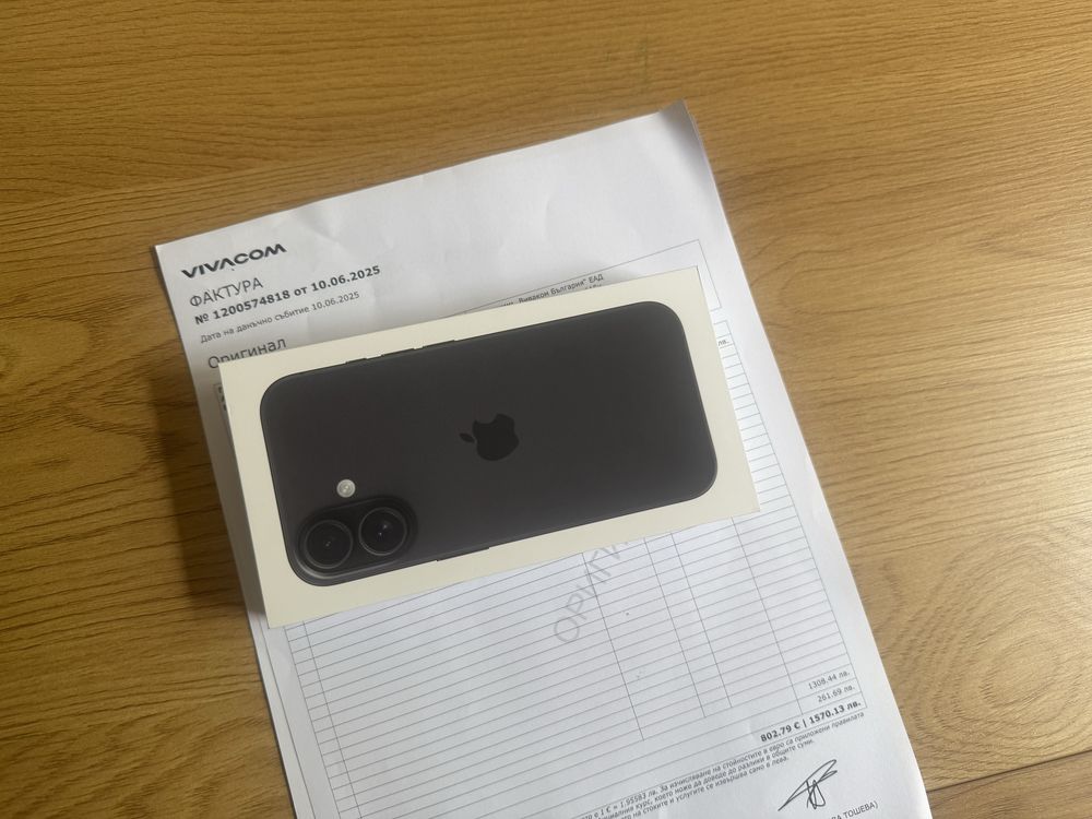 Бартер нов iPhone 16 128gb черен 24м гаранция