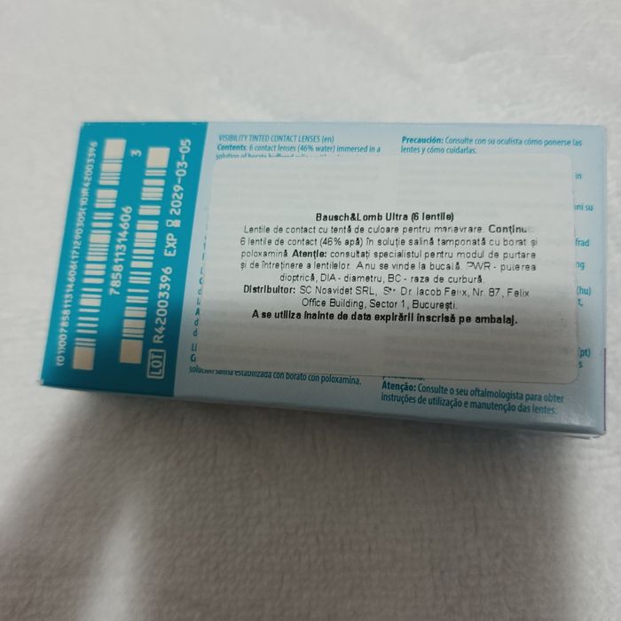 Lentile contact Bausch Lomb lunare dioptrii -2.5 sigilate