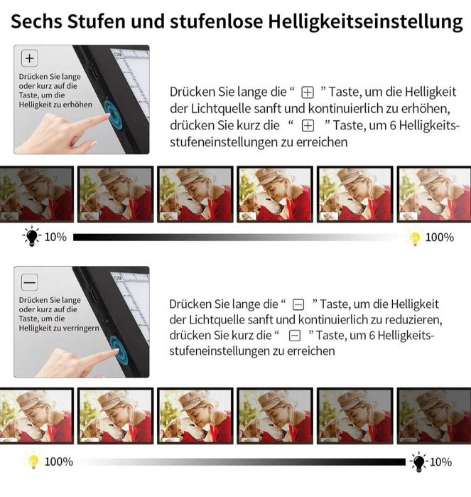 Осветителна маса A3 със стойка/щипки 3000 mAh батерия за рисуване