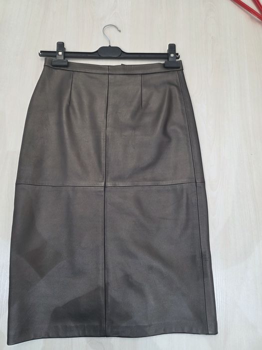 Кожаная Юбка ,цвет Бронзовое золото р 38