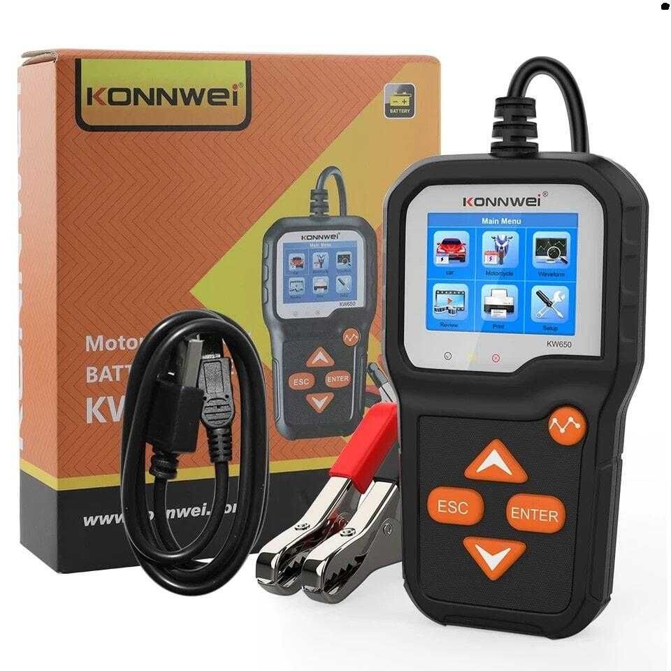 Тестер автомобильных аккумуляторов Konnwei KW650