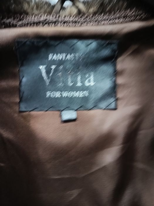 Haina de blana elegantă ecologica maro cu gluga