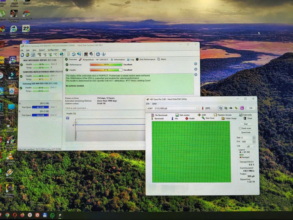 vand ssd  1tb sata3  2.5" samsung 860 second hand