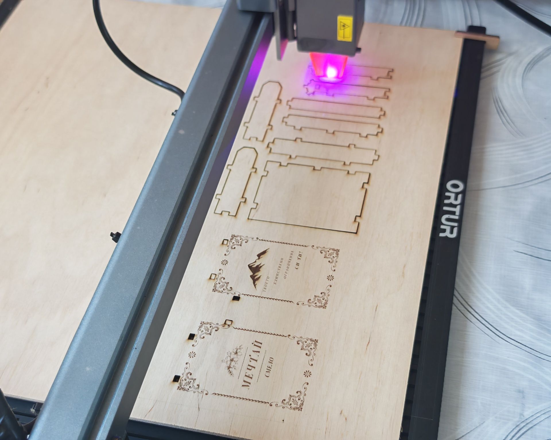 Ortur Laser Master 3+Компресор+Платформа+Шперплат+LightBurn