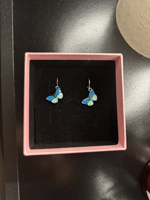 Cercei din argint cu fluturasi