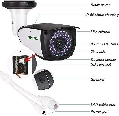 Camera de supraveghere video wifi IP 5 MP  prin aplicatie