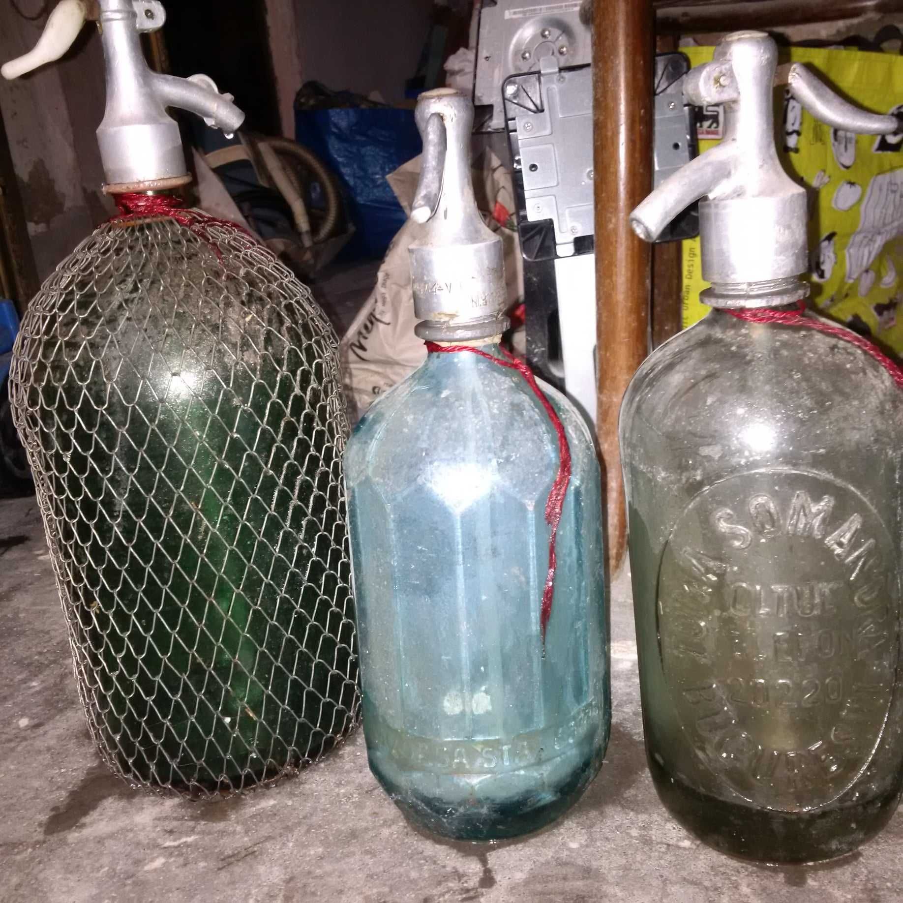 5x Sifoane Sticle SIFON Vechi Vintage Colectie Toma Somandra Bucuresti
