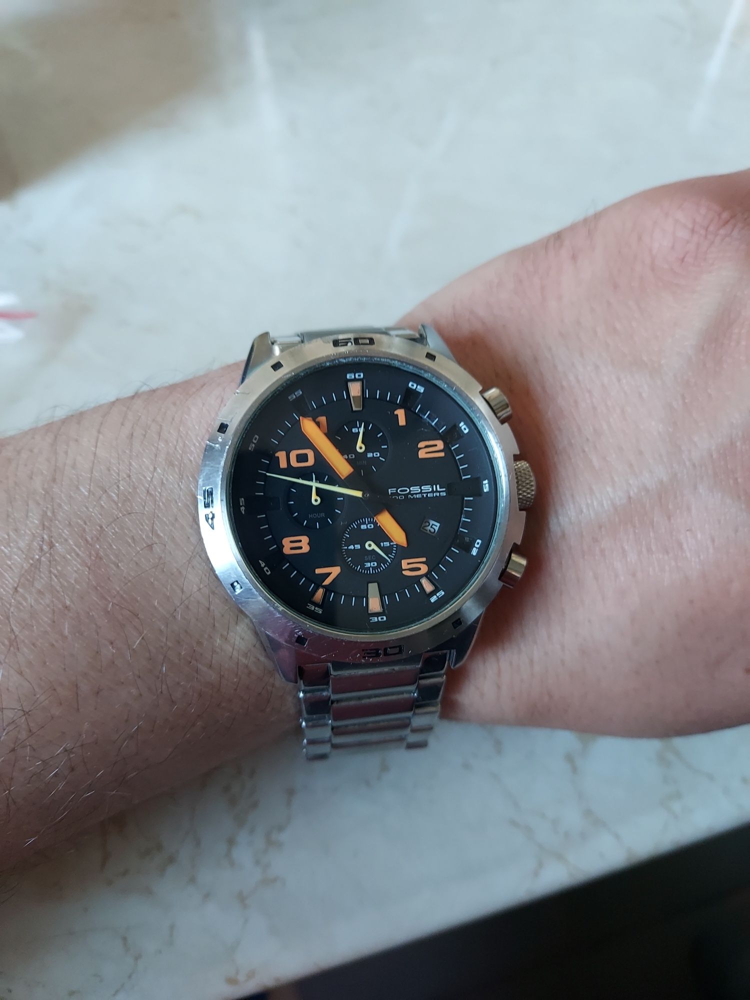 Ceas elegant cronograf quartz Fossil 2519 blue 100 m,ca nou deosebit