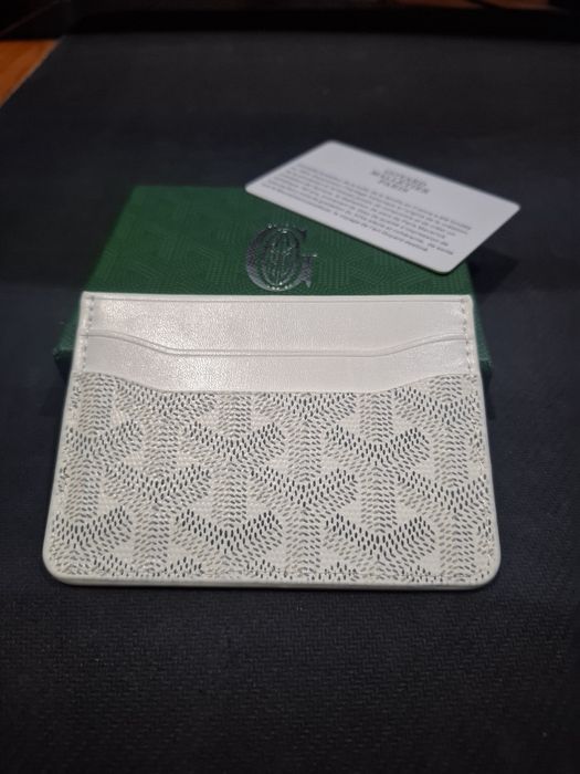 Portofel de carduri Goyard alb