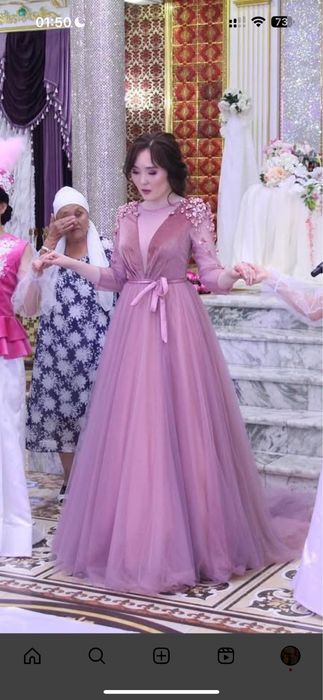 Вечернее нежное платье