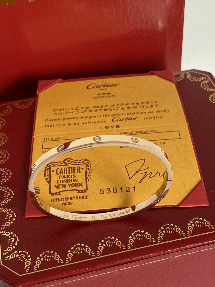 Brățară Cartier LOVE 17 Rose Gold 23K Slim