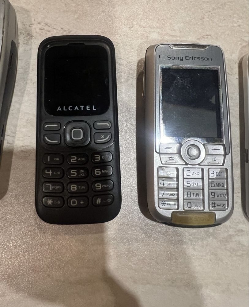 Стари телефони Nokia 3210 , alcatel , sony ericsson, апарат Panasonic
