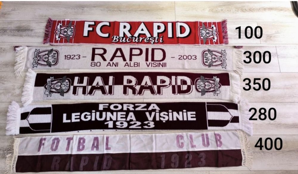 Fulare și eșarfe cu Rapid și Steaua București