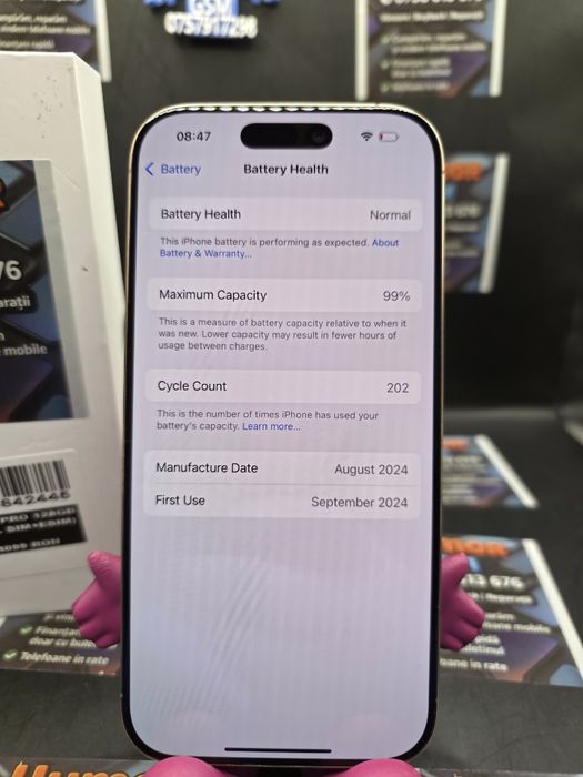 iPhone 16 Pro / Desert / 128GB / 99% / Garantie / Posibilitate Rate
