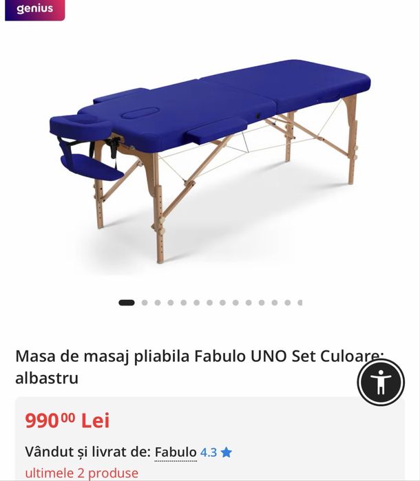 Vand pat pentru masaj/ cosmetica. Este nou cu toate accesoriile