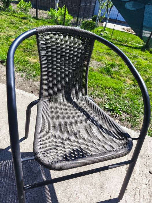 Set Masă de grădină din lemn artificial cu scaune