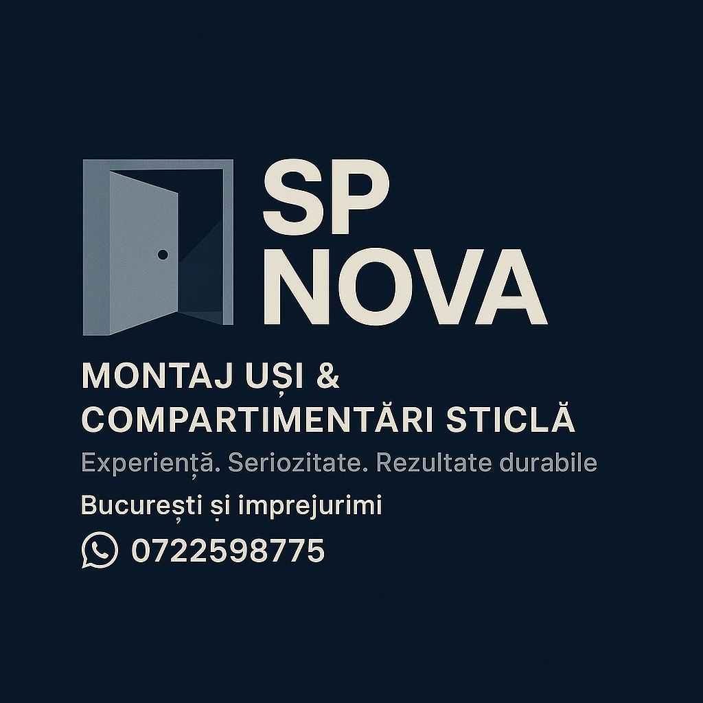Montaj uși interior–uși culisante, filomuro, sticlă, compartimentari