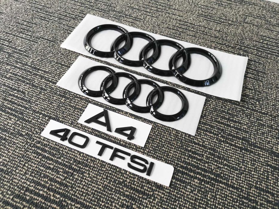 Set embleme Audi A4 40TFSI emblema stema sigla sticker ornament logo