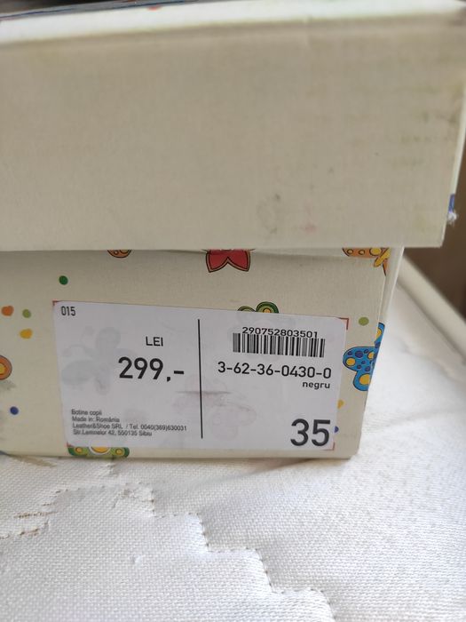 Cizme fete  Nr 35 din piele naturala