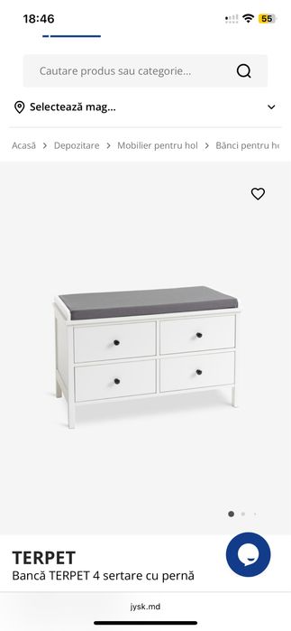 Comoda tip bancuta cu sertare jysk