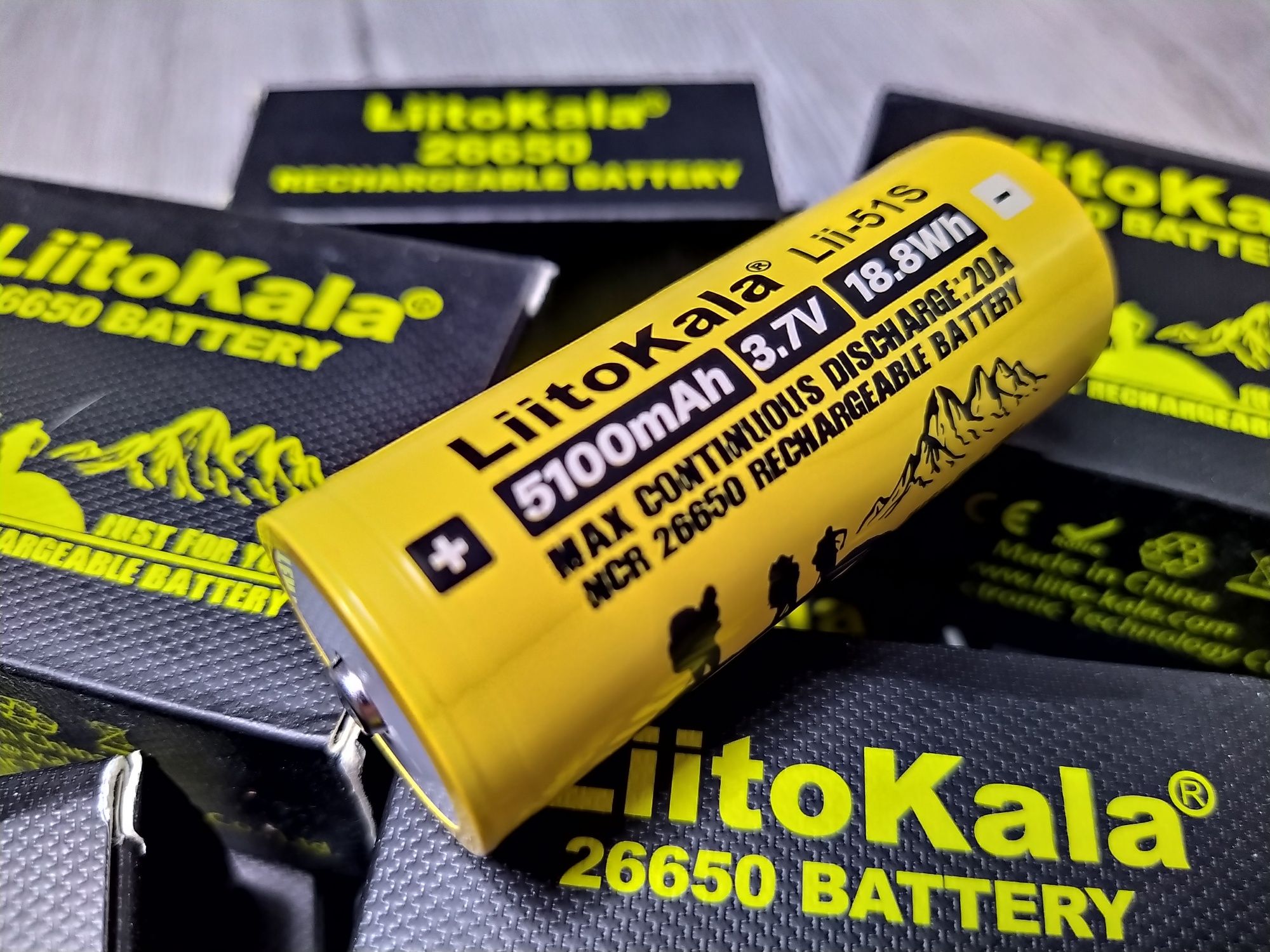 Acumulatori Liitokala  HighDrain  Lii-51S 26650 / 5100mAh / 20A
