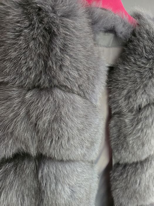Vesta din BLANA NATURALA vulpe mărime M 38-40
