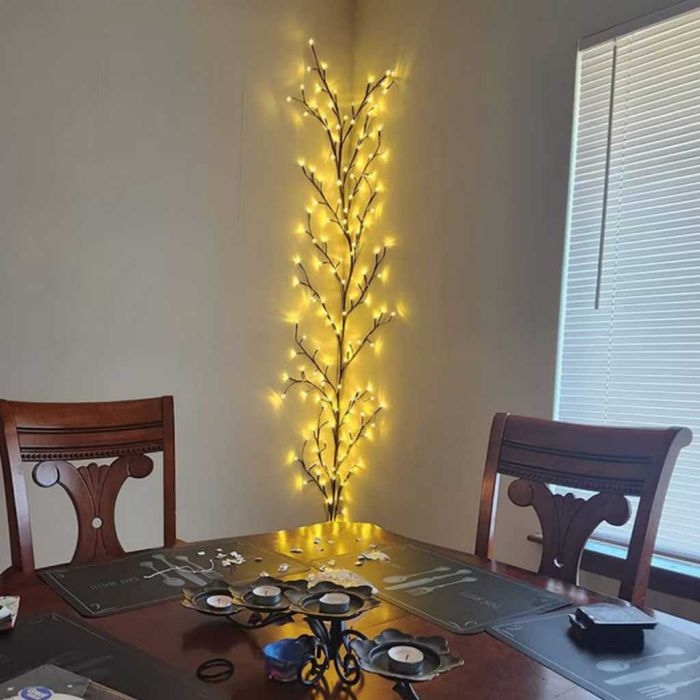 Стенна LED декорация с дистанционно-Дърво