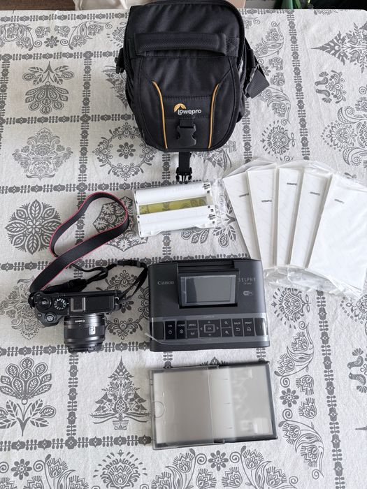 Canon EOS M6 mark II cu imprimanta Canon SELPHY CP1300