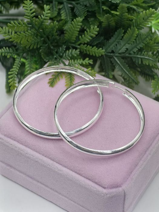 Creole argint placate cu aur