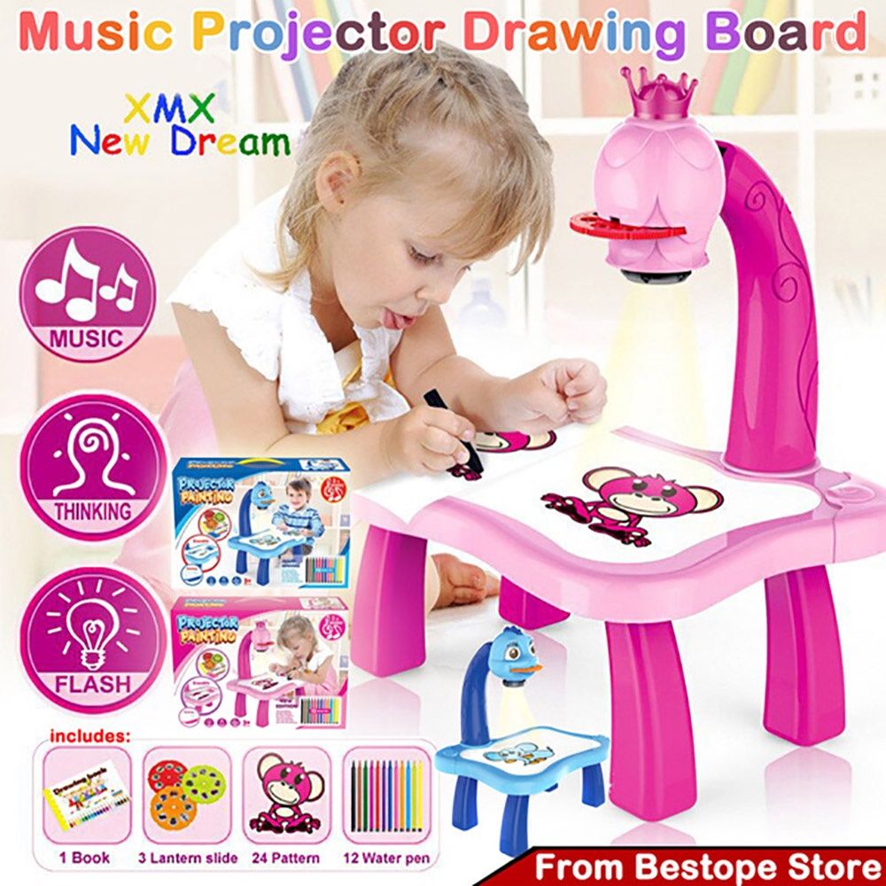 Доставка бесплатная! Детский проектор для рисования со столиком