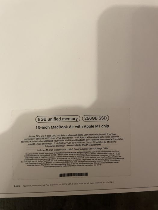 Macbook Air M1 2020