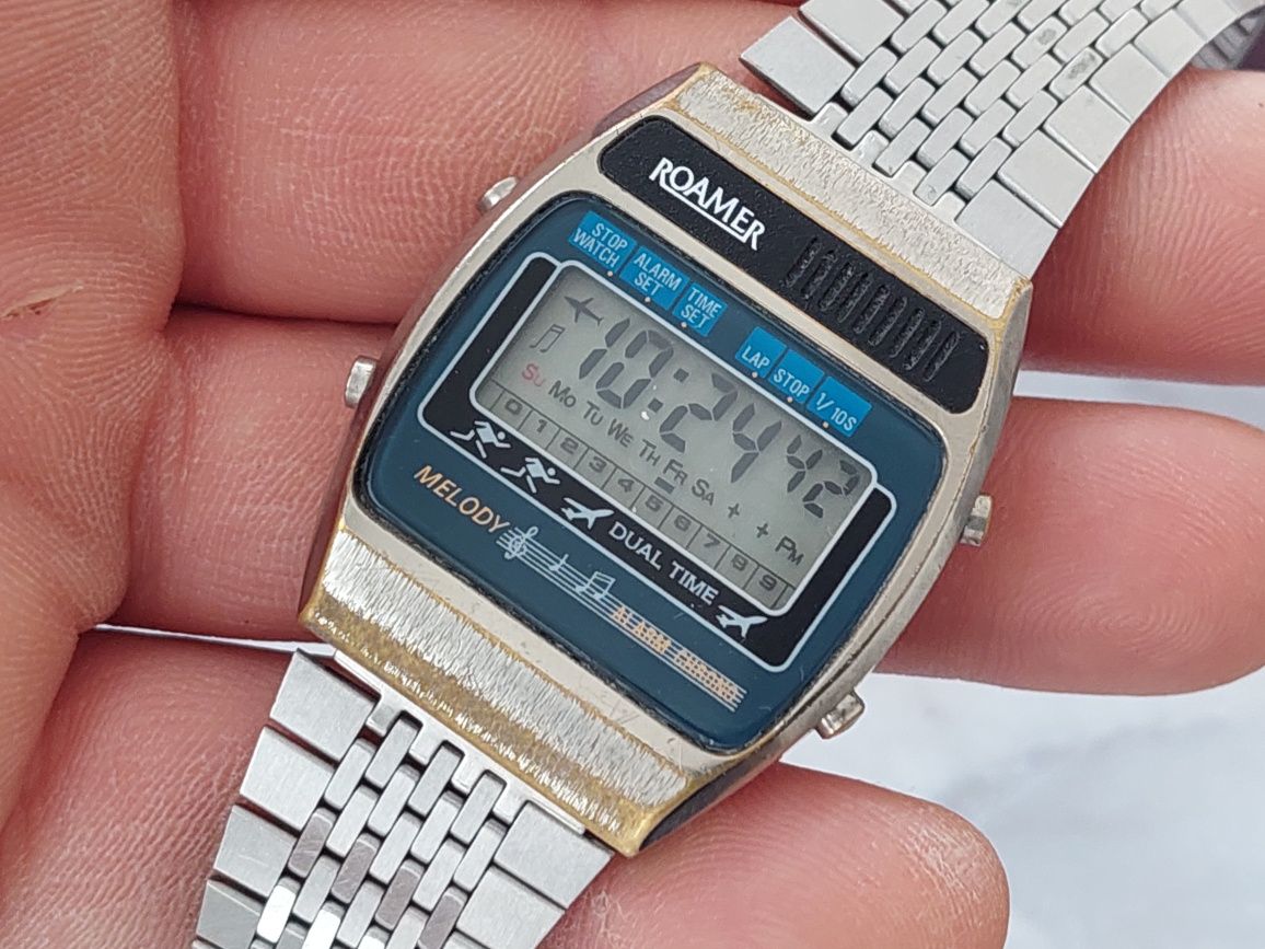 Ceas vintage Roamer LCD Melody perfect functional, colectie