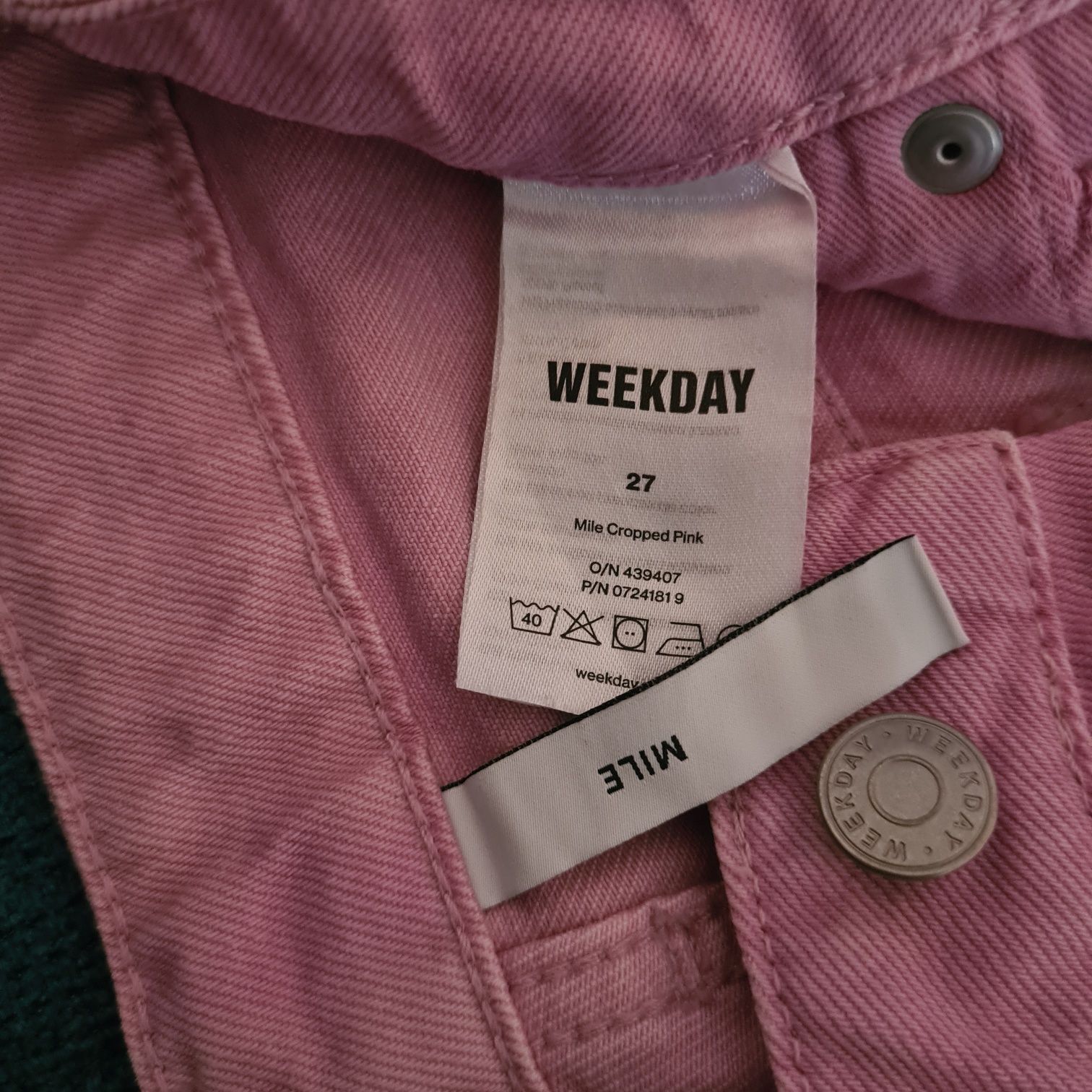 Цветен деним панталон"WEEKDAY