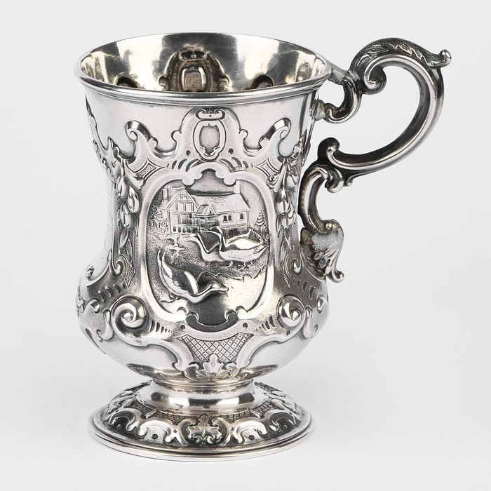 Halba din argint 925-Glasgow Scotia an 1863-300 ml-argintart.ro