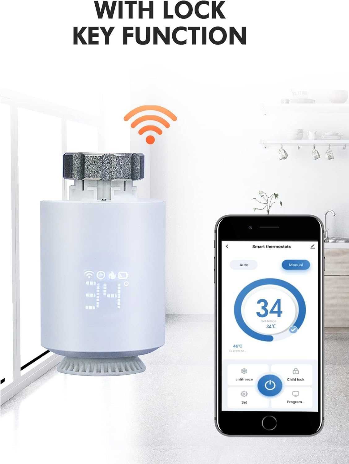 WiFi термоглава за радиатор Sewens - комплект 2 броя