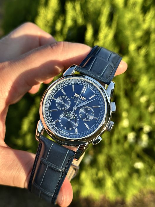 Ceas barbat patek philippe perpetual calendar blue steel