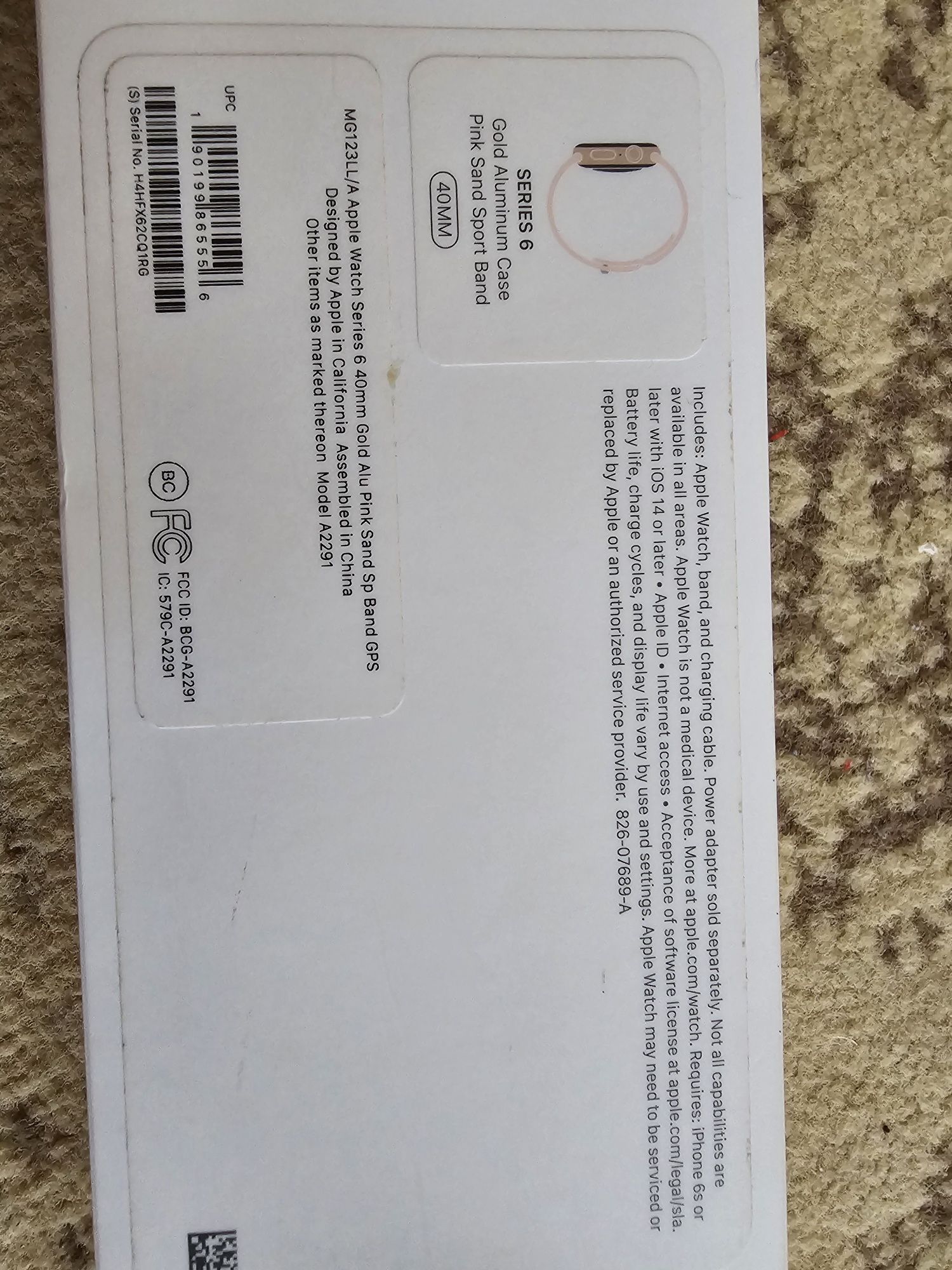 Apple watch series 6 40mm pink sand