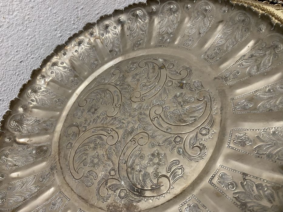 Стара арабска фруктиера с посребряване